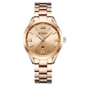 Ženska ročna ura Curren Blanche Rose Gold - prikaz ure od spredaj.