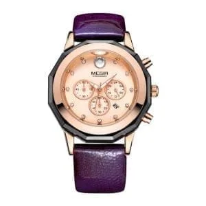 Ženska ročna ura Megir Diamond Violet