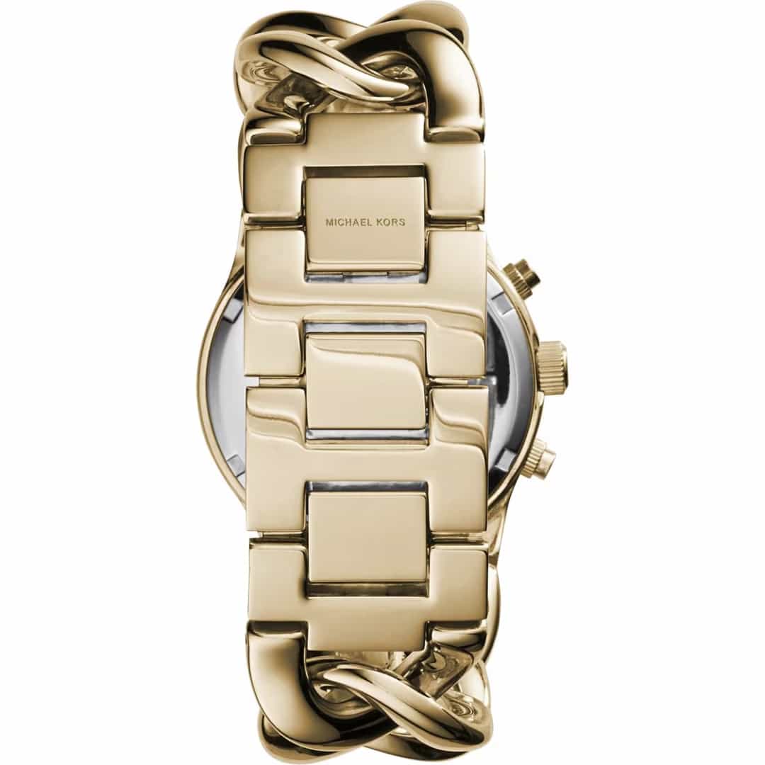 Hrbtni del zlate zapestnice ure Michael Kors MK3131 z gravuro na zaponki