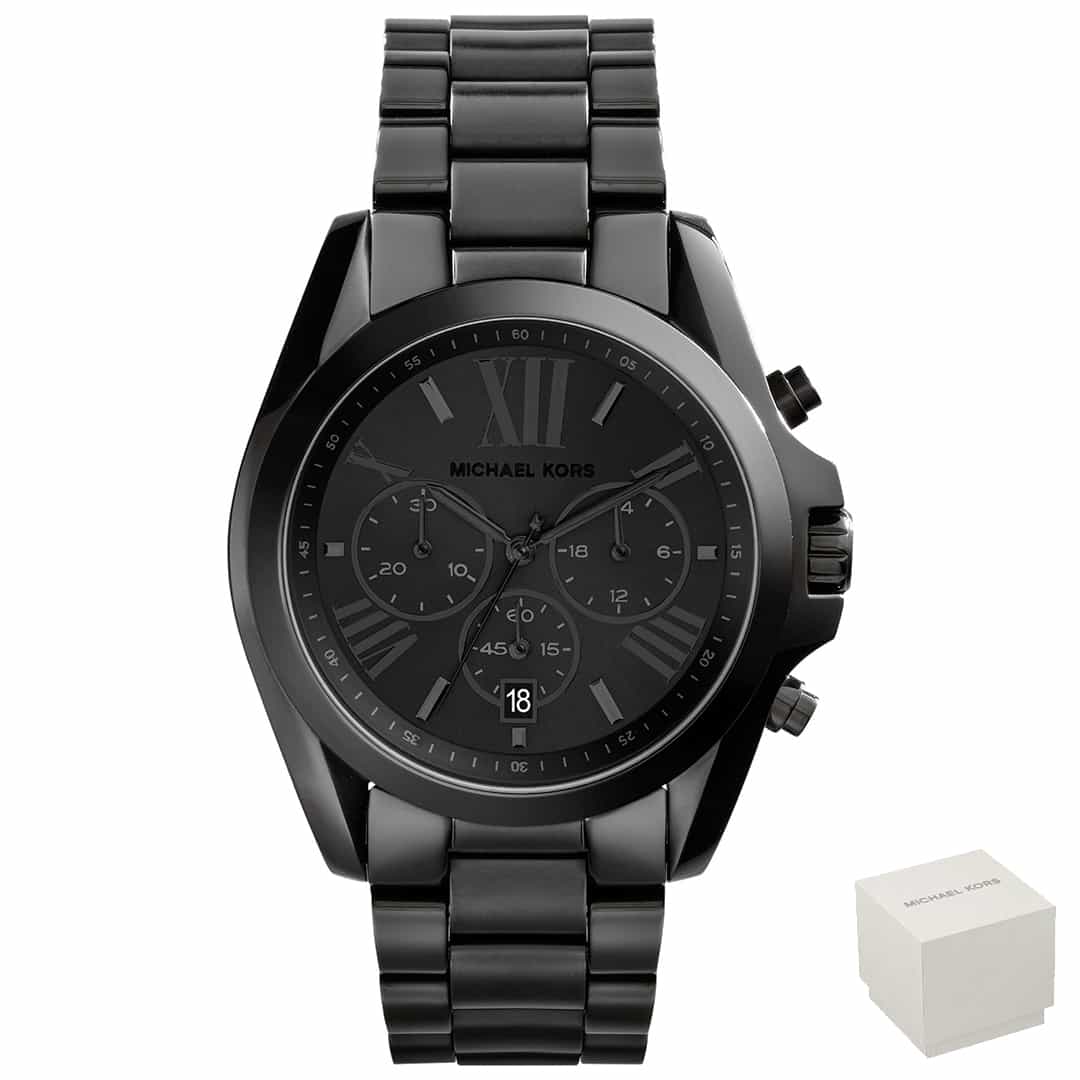 Ženska črna ura Michael Kors Bradshaw MK5550 s kronografom in prikazom datuma