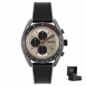 Moška ura Hugo Boss Centre Court 1514024 s srebrno-zlato številčnico in darilno škatlico