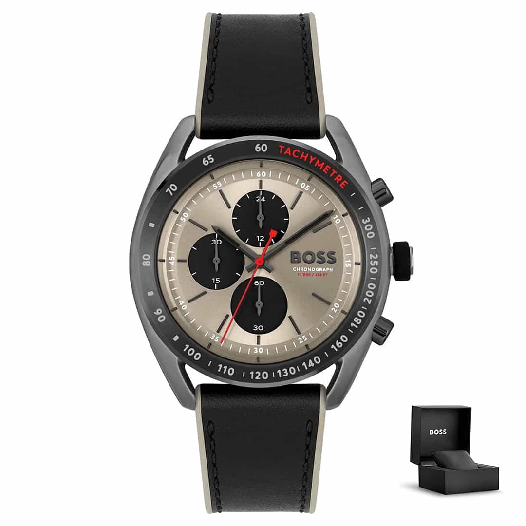 Moška ura Hugo Boss Centre Court 1514024 s srebrno-zlato številčnico in darilno škatlico