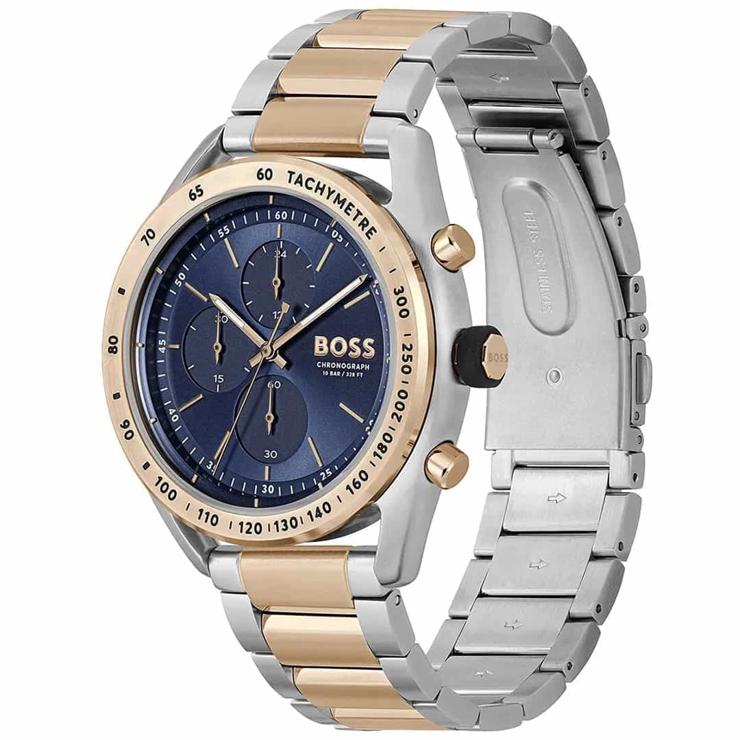 Hugo Boss Centre Court 1514026 – stranski kot z vidno tachymeter luneto in kronografom