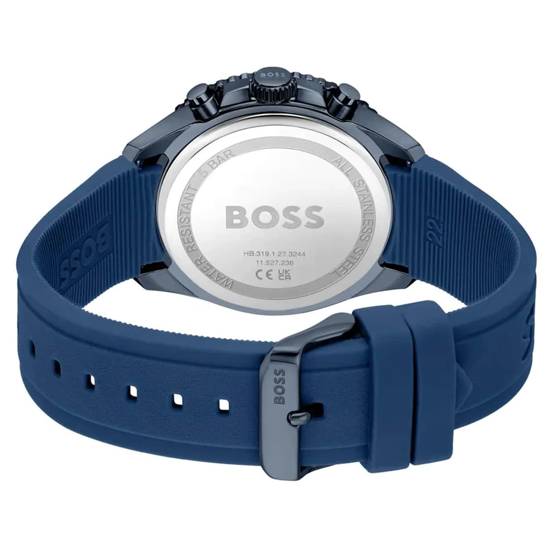 Hrbtna stran ure Hugo Boss Runner 1514142 – gravirano ohišje in silikonski pašček