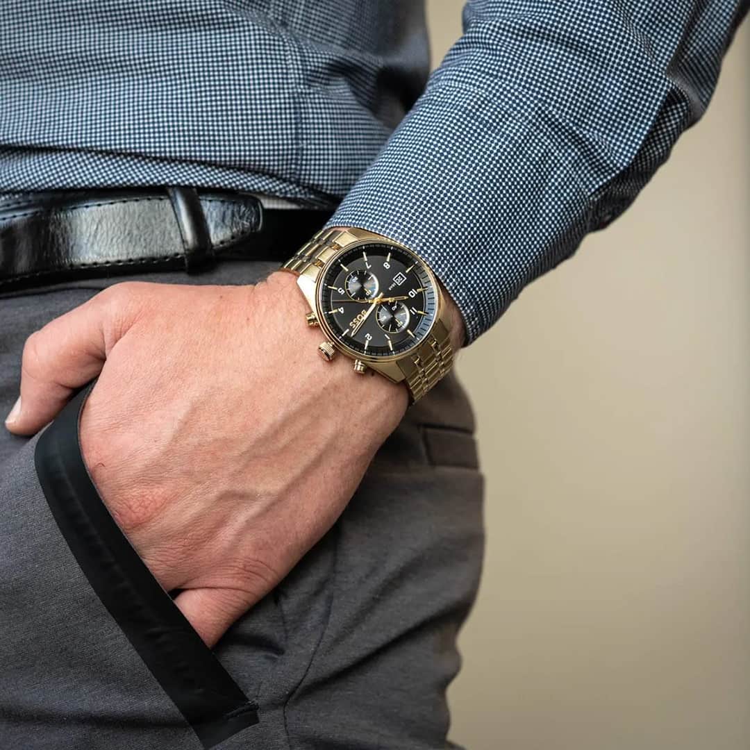 Hugo Boss Skytraveller 1514152 – zlata moška ura na zapestju