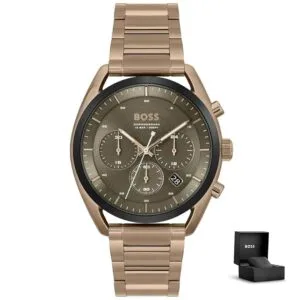 Moška ura Hugo Boss Top 1514094 z bronasto kovinsko zapestnico in darilno škatlico