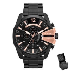 Moška ročna ura Diesel Mega Chief DZ4309 črna rose gold kronograf